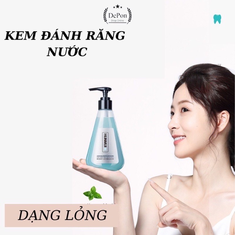 [BẢN TRUNG] Kem Đánh Răng Dạng Gel Lỏng HUNMUI Vệ Sinh Răng Miệng Trắng Sáng Thơm Tho Nụ Cười Tự Tin