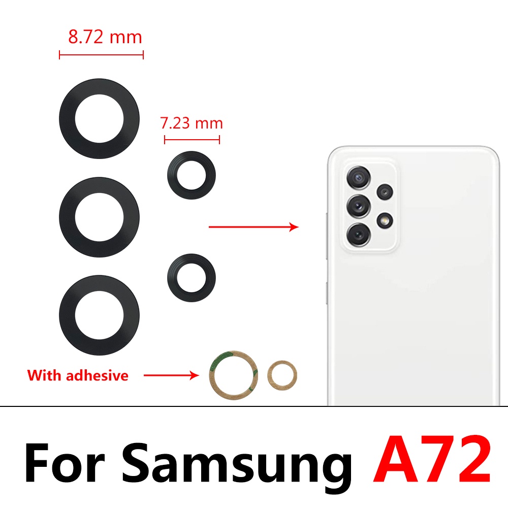 Set 5 Thấu Kính Camera Sau Cho Điện Thoại Samsung A32 A52 A72 A82 S21 Plus S21 Ultra