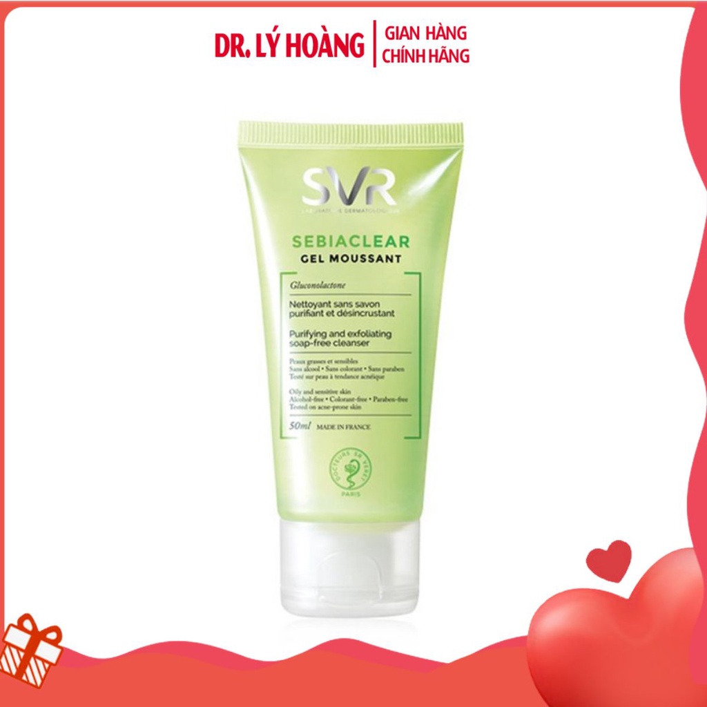 Sữa Rửa Mặt SVR Không Chứa Xà Phòng Sebiaclear Gel Moussant Loại Bỏ Tế Bào Da Chết SRM 55ml-200ml-400 ml - 𝐃𝐫.𝐋𝐲́ 𝐇𝐨𝐚̀𝐧𝐠