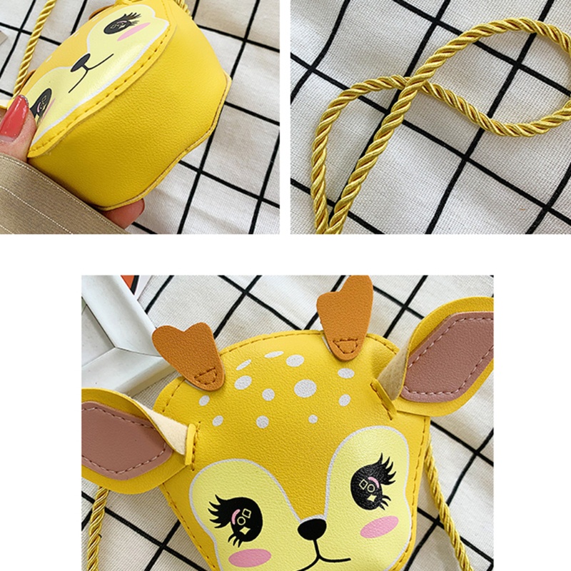 Túi Da Pu Đeo Chéo Mini In Họa Tiết Động Vật Dành Cho Các Bé