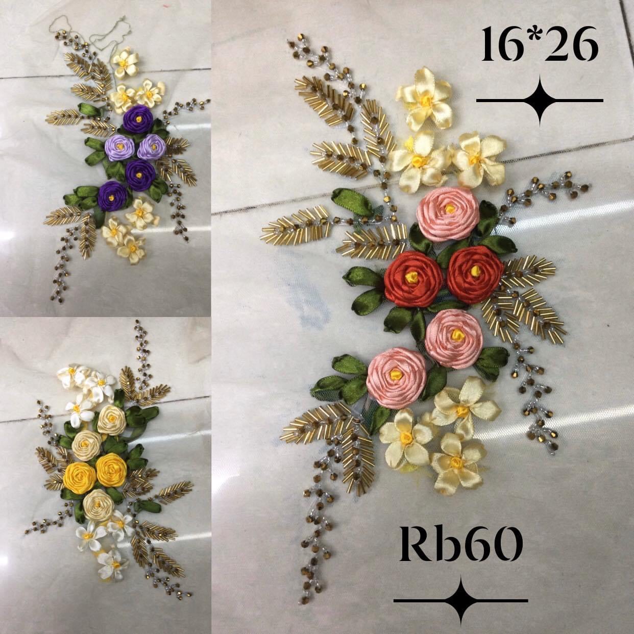 cụm hoa ruy băng kết đá pha lê cao cấp