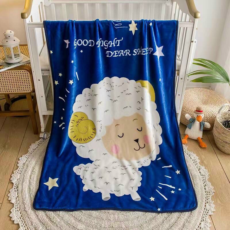 Chăn lông tuyết 2 lớp mềm mịn cho bé 100x140cm