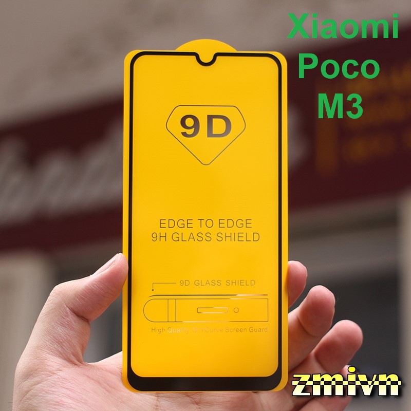 Cường Lực Xiaomi Poco M3 Full Màn Full Keo thế hệ mới