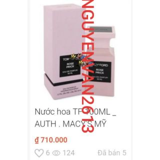 Nước hoa tf rose 100ml __ macy's mỹ
