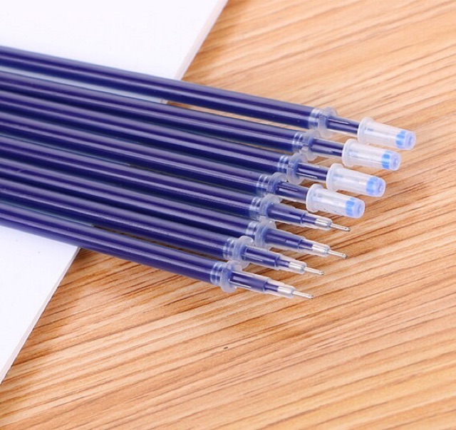 Combo 10 Ruột bút bi nước xanh- đỏ - đen - tím
