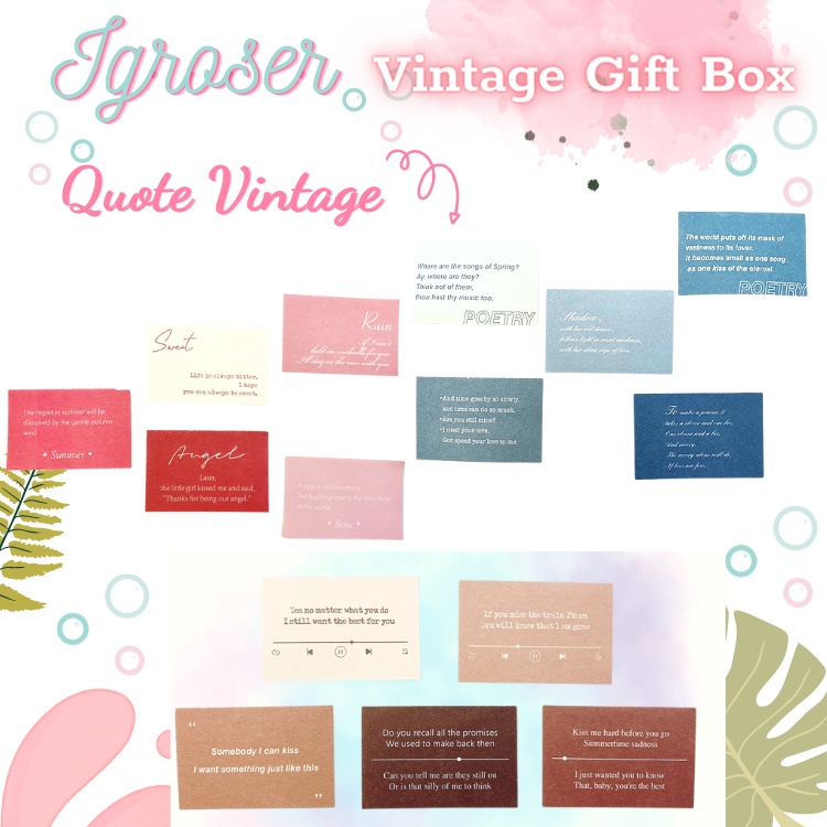 ⚡ Nhãn dán Quote tự trang trí - Set 05 Pcs Mẫu ngẫu nhiên theo phân loại