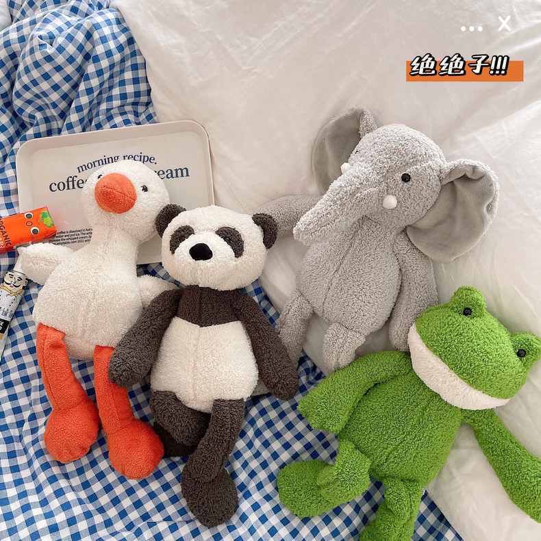 Ins tha thứ cho con ếch búp bê sang trọng búp bê gấu trúc trẻ em ngủ với đồ chơi đàn ông và phụ nữ thoải mái món quà búp bê