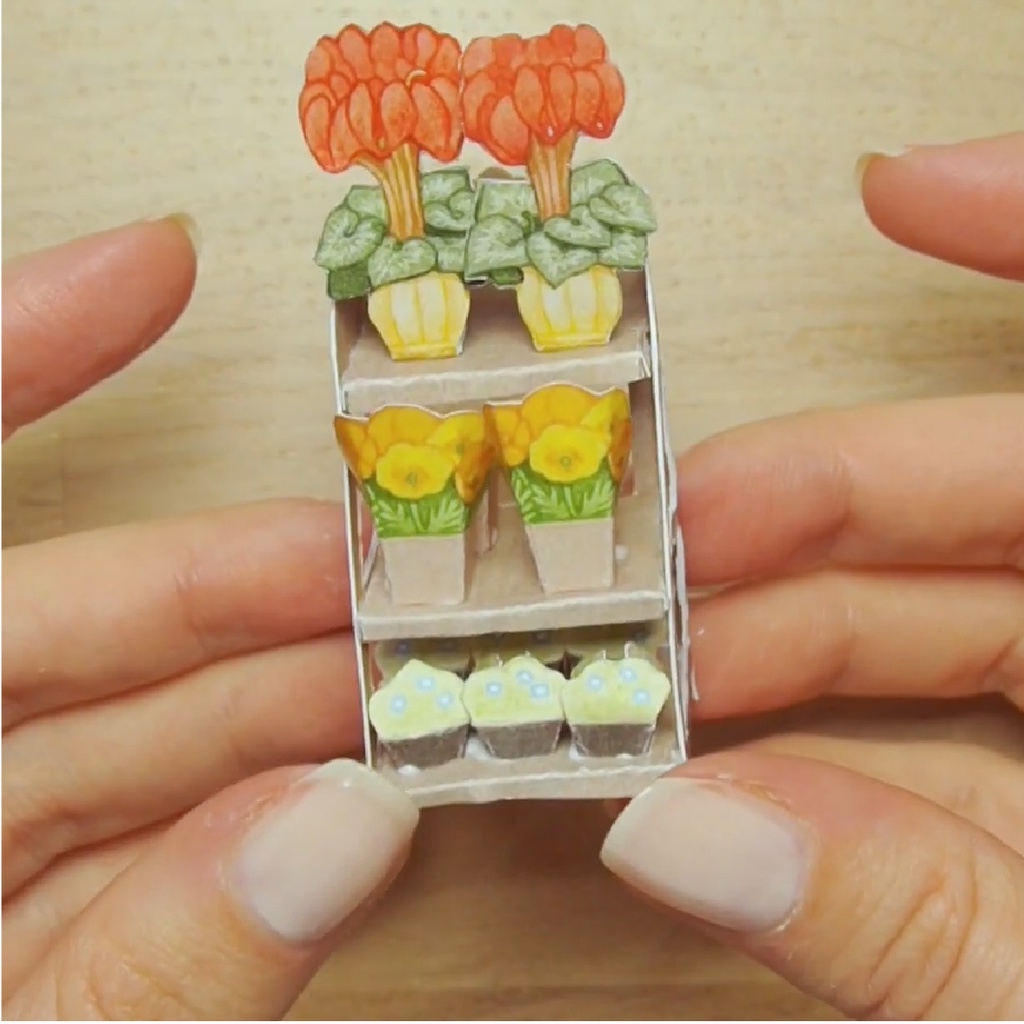 Mô Hình Giấy Cửa Hàng Hoa Figure Kiến Trúc OS51