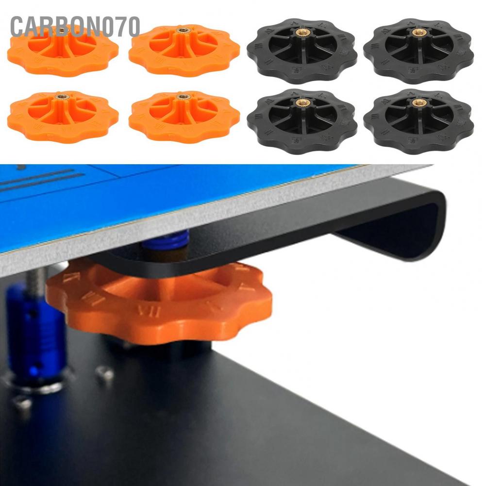 Carbon070 4pcs Hotbed Adjusting Nut High Hardness M4 Heating Bed Leveling for LONGER LK4 Pro Ender 5 3 V2