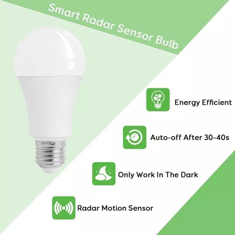 Bóng Đèn Led Cảm Biến Chuyển Động E27 7w 12w