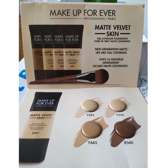 [USA]Set 4 màu kem trang điểm đánh khối nhung lỳ Make up forever Sample