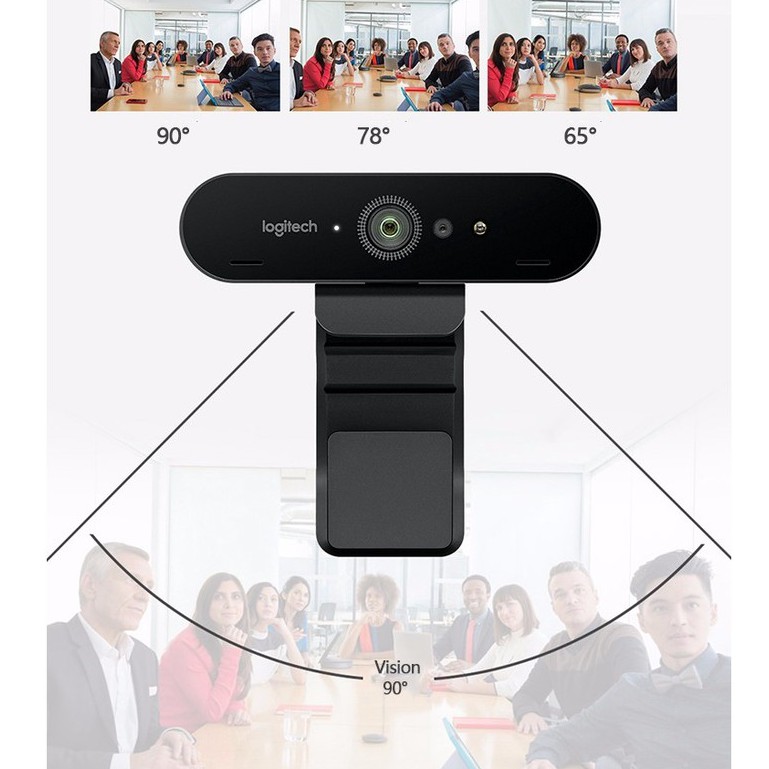 Webcam Học trực tuyến, Live Stream Học Online Cho Máy Tính, Laptop Logitech C1000e BRIO 4K Ultra HD - Hàng Chính Hãng