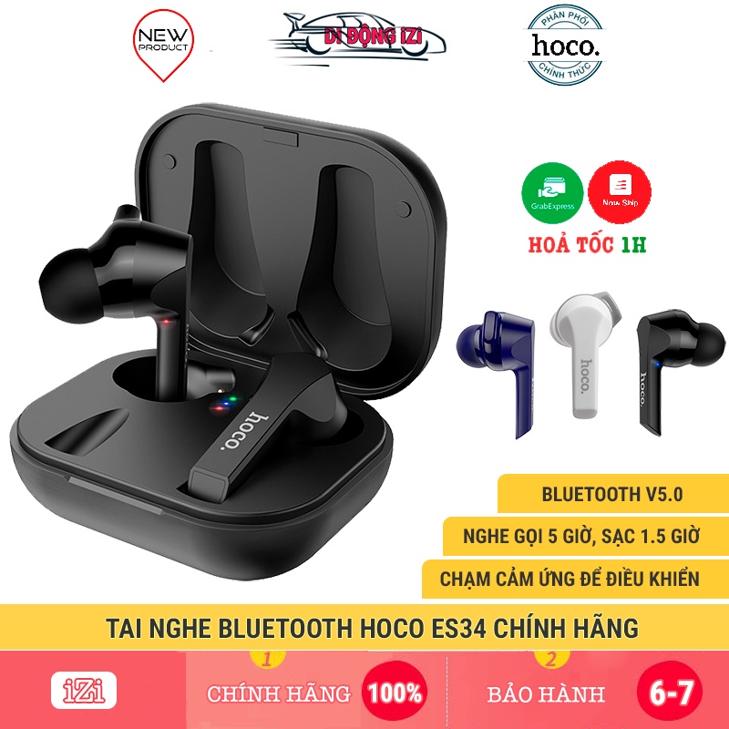 Tai Nghe Bluetooth Hoco ES34 Có Mic, Nghe Gọi 5 Giờ, Chạm Để Điều Khiển, Gọi Siri/Assistant, V5.0 Không Dây [CHÍNH HÃNG]
