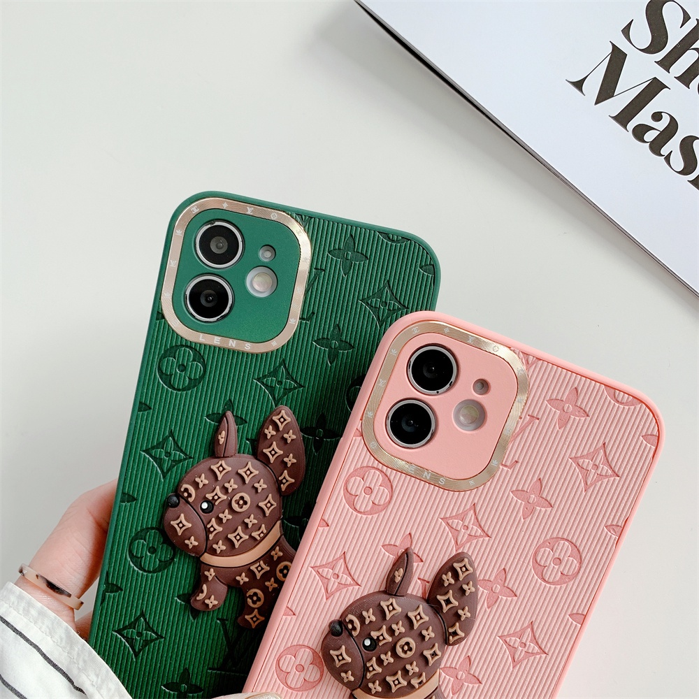 Ốp điện thoại bằng da họa tiết hoạt hình thích hợp cho iPhone 13 12 11 Pro Max XS Max XR X 8 7 Plus