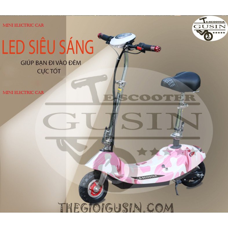 Xe Điện E-scooter mini Màu Xanh Dương Đậm / GuSin Phân Phối Chính Hãng / Sỉ lẽ Toàn Quốc