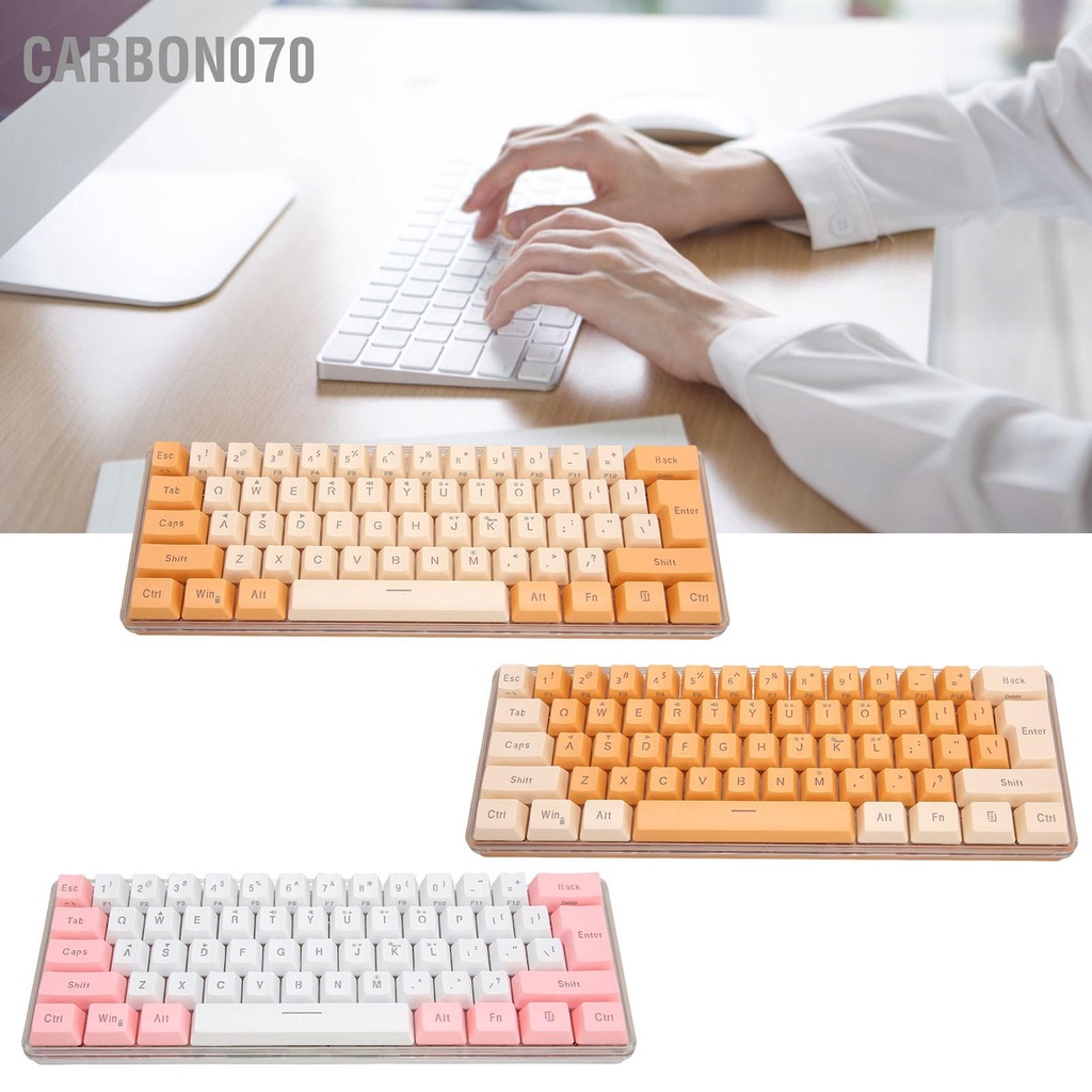 [Hàng Sẵn] Bàn Phím chơi game USB 61 Phím Màu sắc RGB có dây dùng văn phòng【Carbon070】