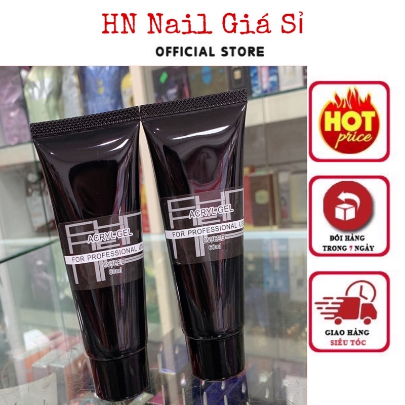 Gel tip đắp móng màu clear 60ml