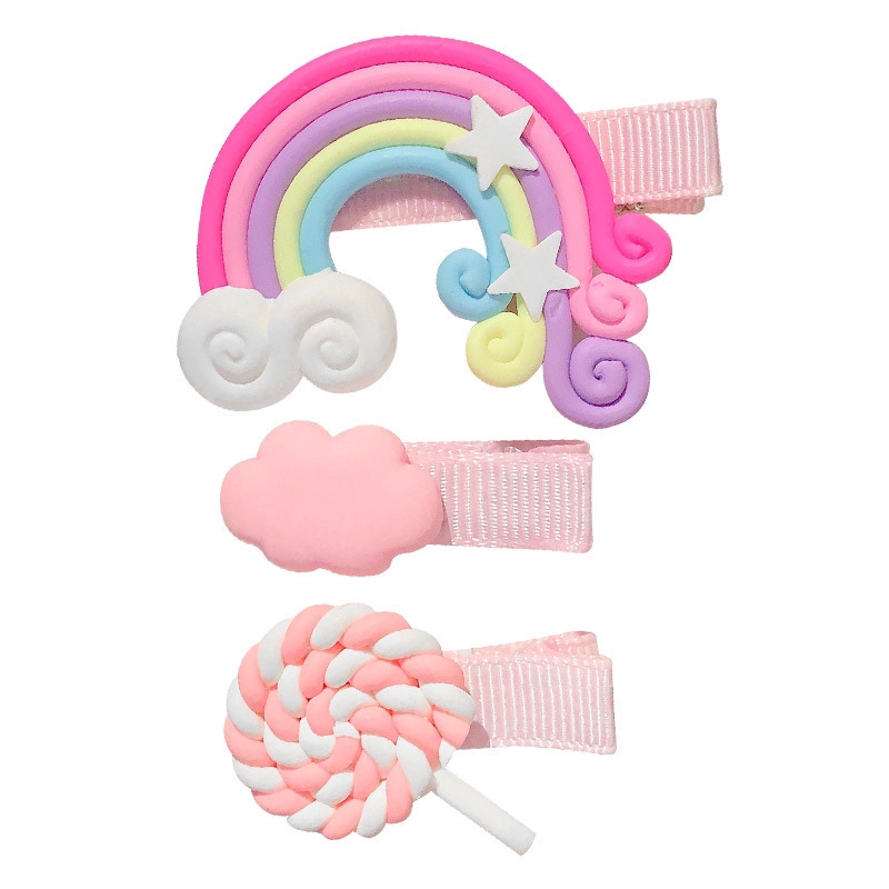 Set 3 Kẹp Tóc Nhiều Màu Sắc Cho Bé Gái
