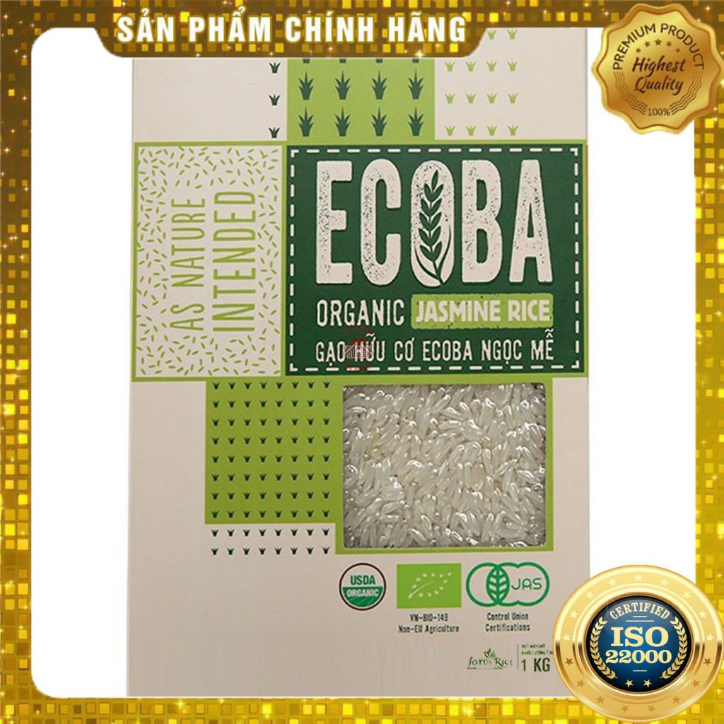 [ Yams Mart ] Gạo Hữu Cơ ECOBA Ngọc Mễ 1KG