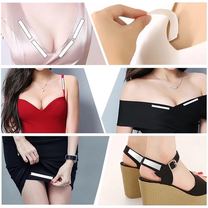 Miếng Dán Cố Định Dây Áo Ngực Trong Suốt 5M Chống Trượt Chống Thấm Nước