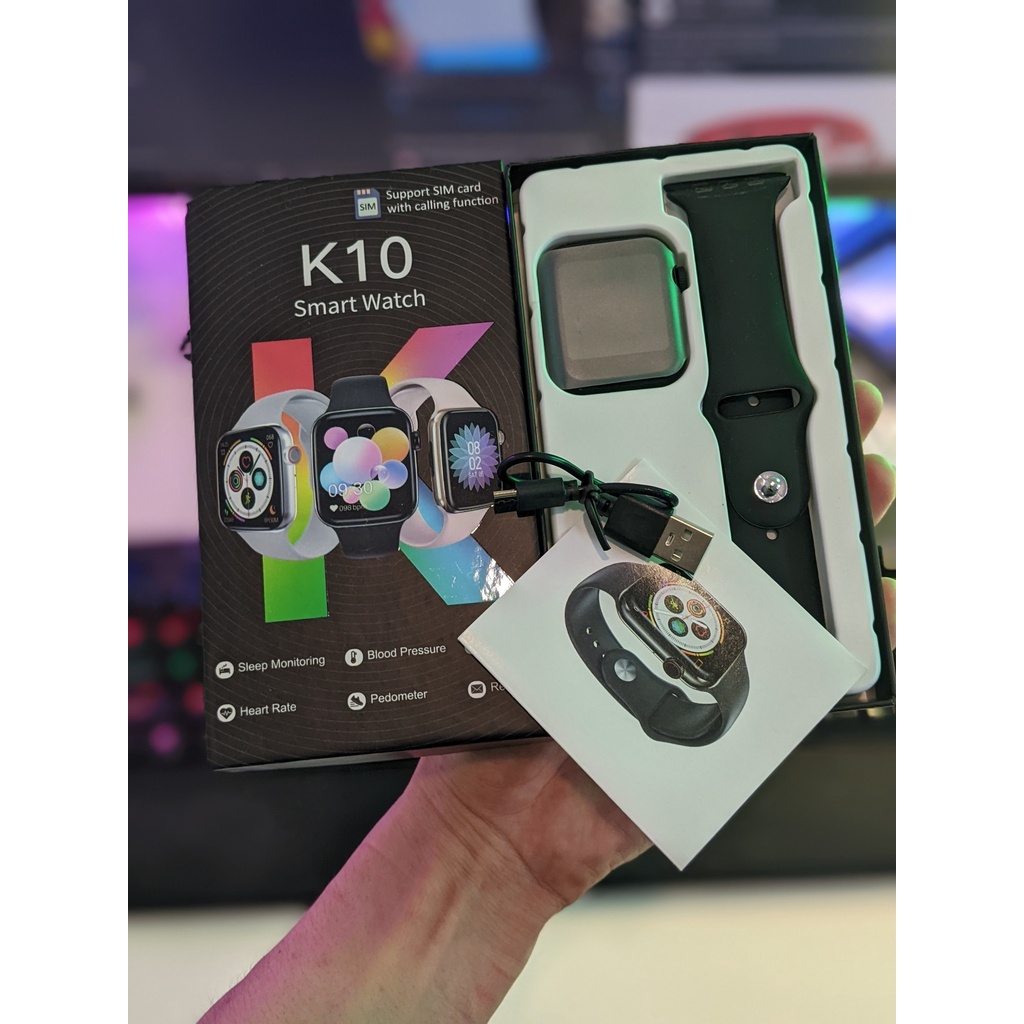 Đồng Hồ Nam/ Nữ Smartwatch Lắp Sim K10 ! Có 2 màu ! Dây Cao Su Thay Thế Được!