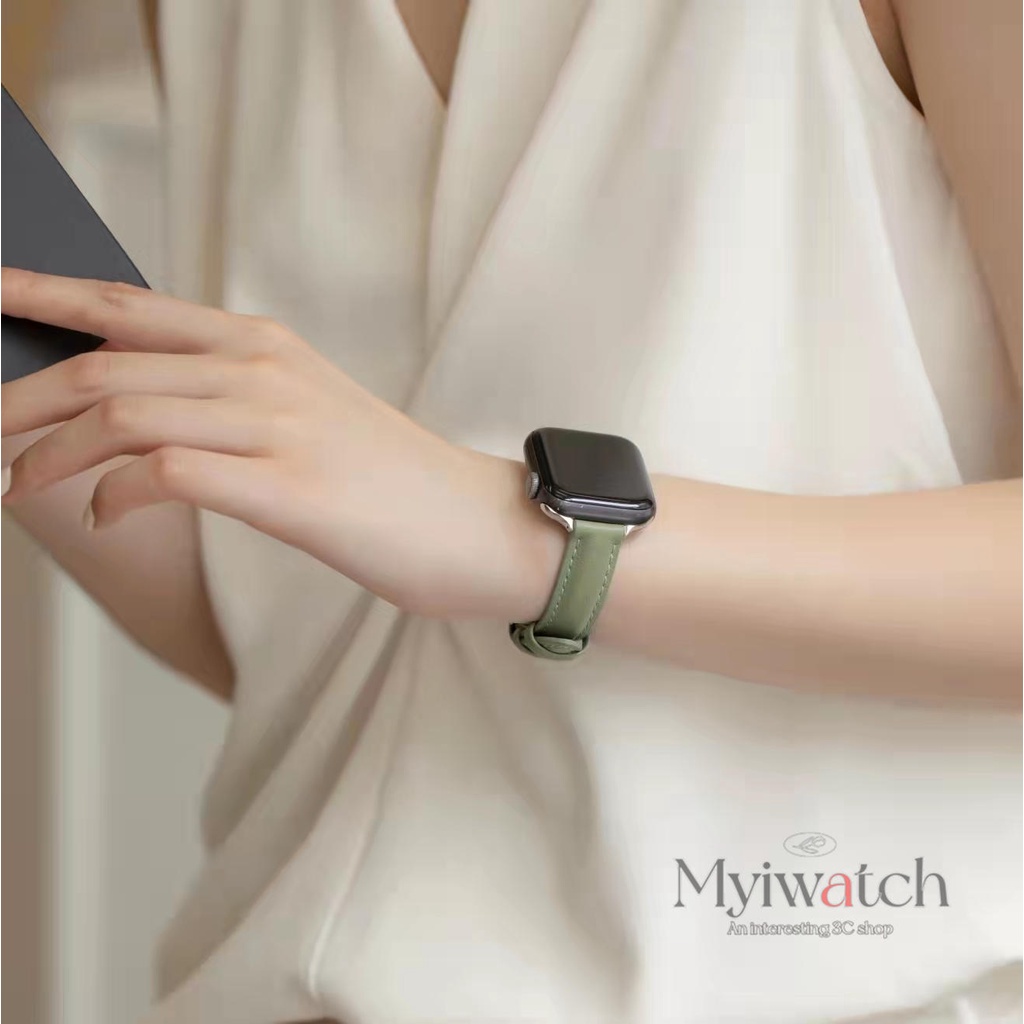 Dây đeo bằng da 40mm 44mm 45mm thích hợp cho apple iwatch series 7 6 5 se 4 3 2 38mm 42mm 41mm