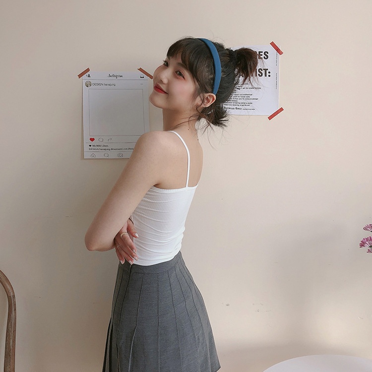 Áo Bra Nữ Áo Ống Ngắn Hai Dây Có Đệm Ngực Ôm Dáng Phong Cách Mới Quyến Rũ Dễ Phối Đồ Cho Nữ