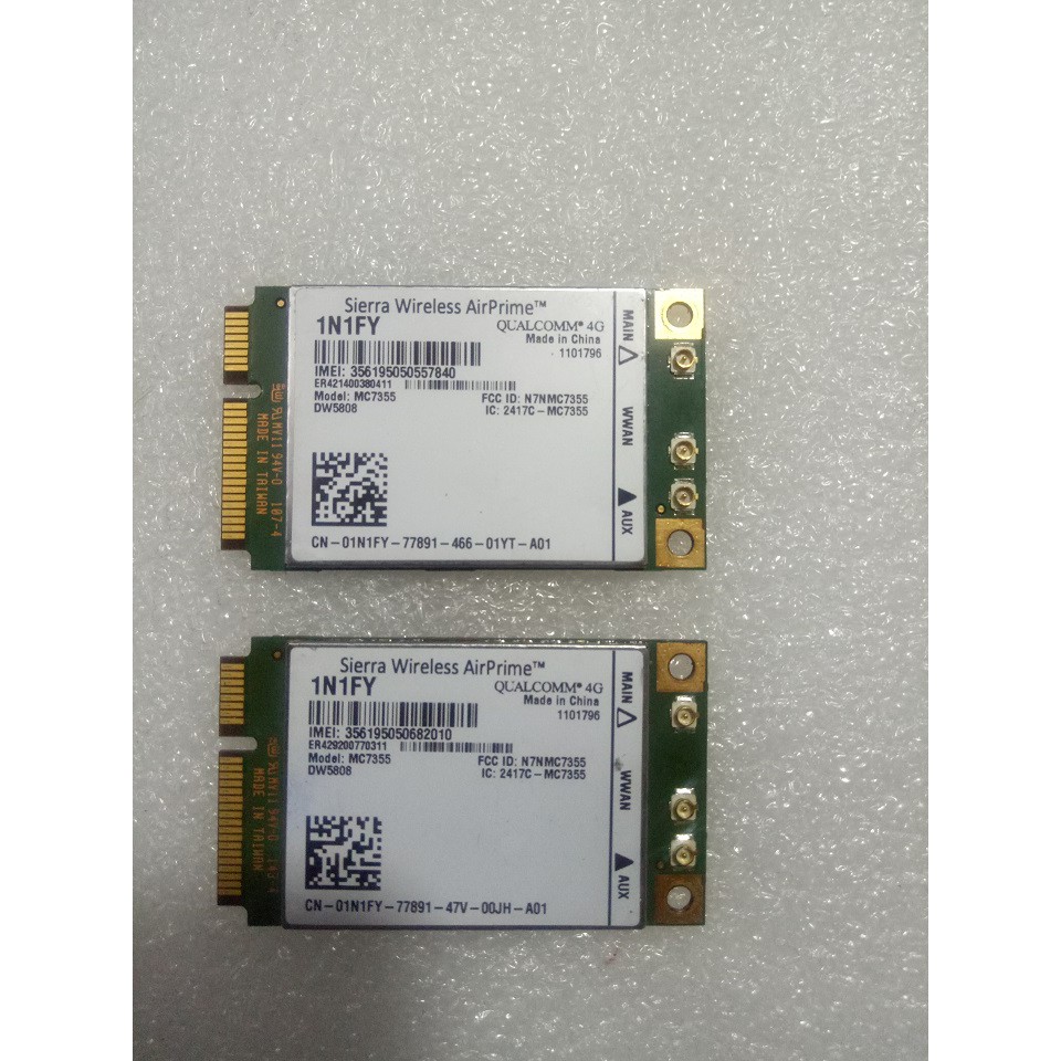 Card wwan 4G Dell DW5808 dùng cho laptop Dell core i thế hệ 4 như: E7440, E7240,E6440,E6540,M4800, M6800 | BigBuy360 - bigbuy360.vn