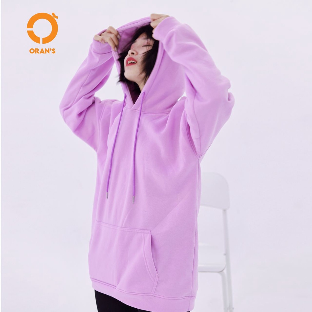 Áo Hoodie Basic 5 màu Pastel chất nỉ cotton 100% lót bông mềm mịn ORAN'S HOODIE