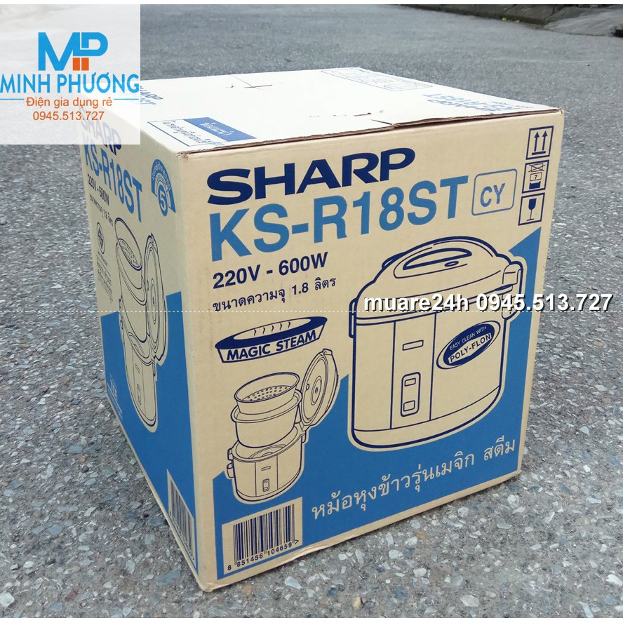 Chính hãng Nồi cơm điện Sharp KS R18ST Thailand 1.8 lít | BigBuy360 - bigbuy360.vn