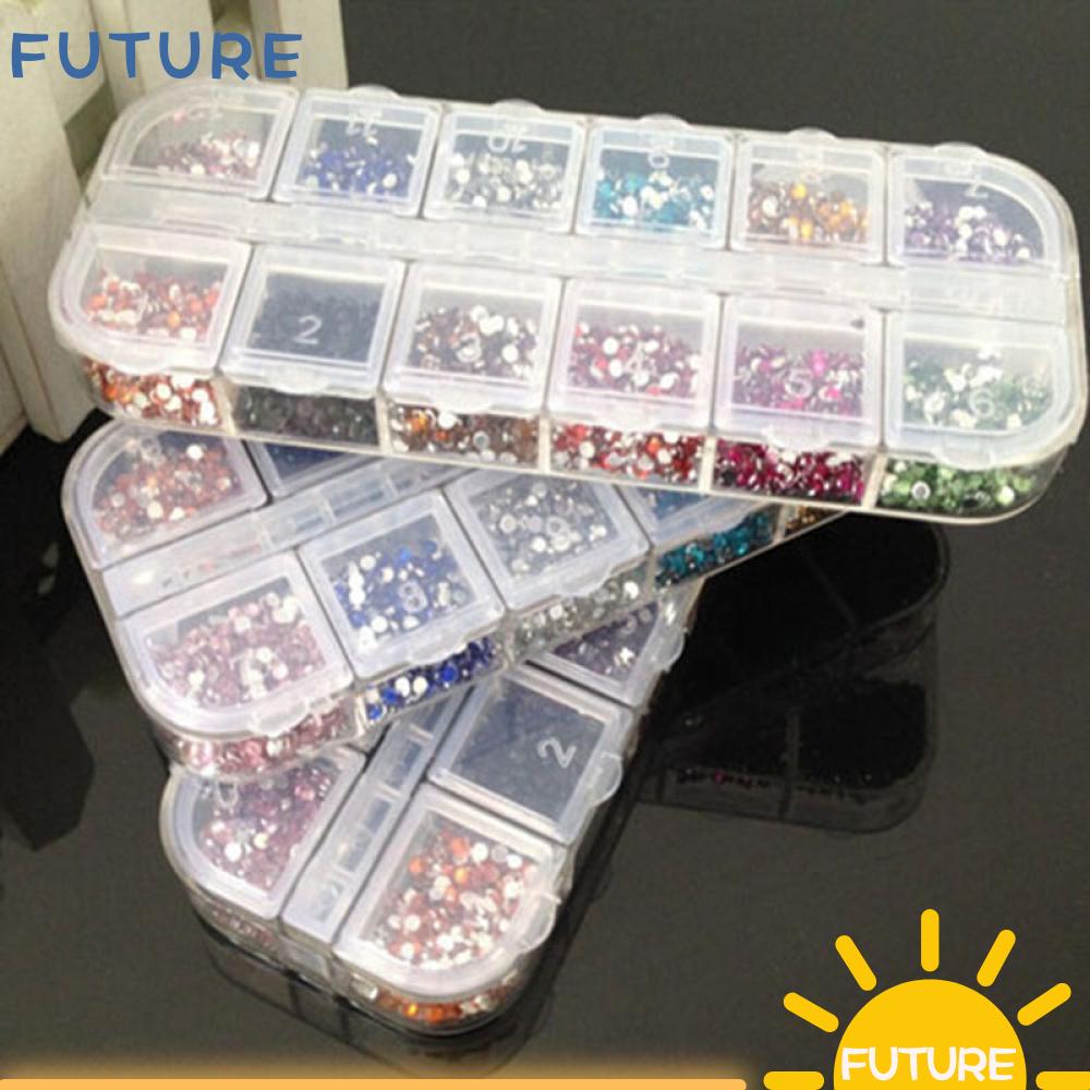 Tương Lai 3600 Chiếc|2mm Các Loại|Hộp Phụ Kiện Trang Trí Móng Tay Nghệ Thuật Cho Nữ