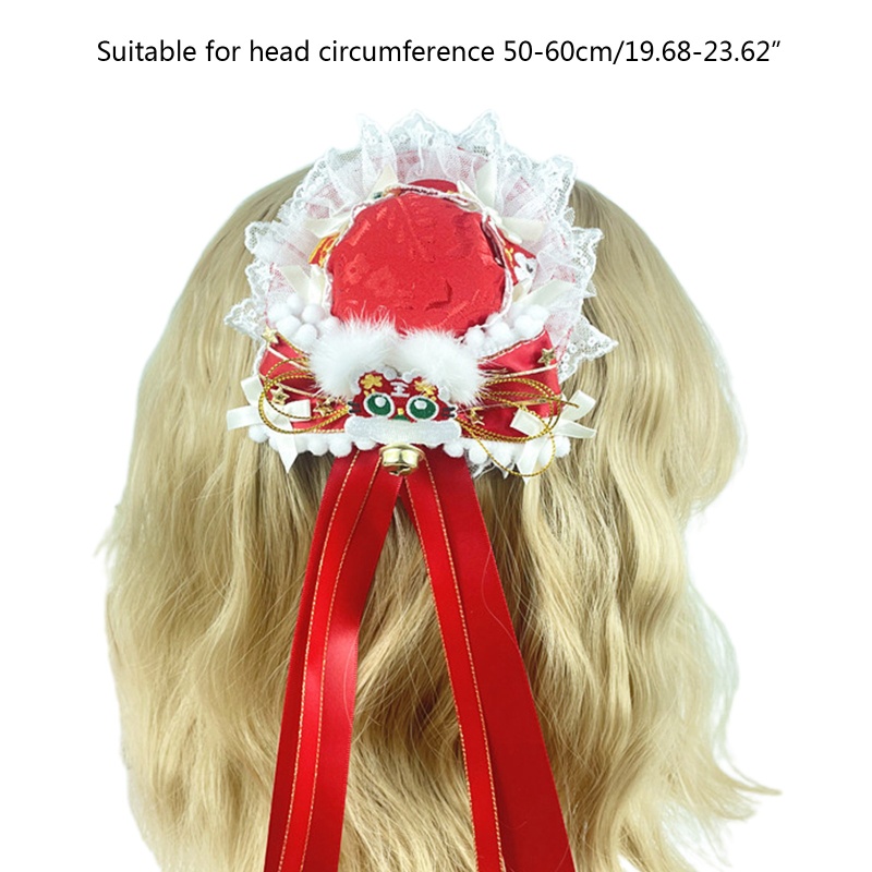 Kẹp Tóc Đính Nơ Ren Ruy Băng Mini Phong Cách Lolita