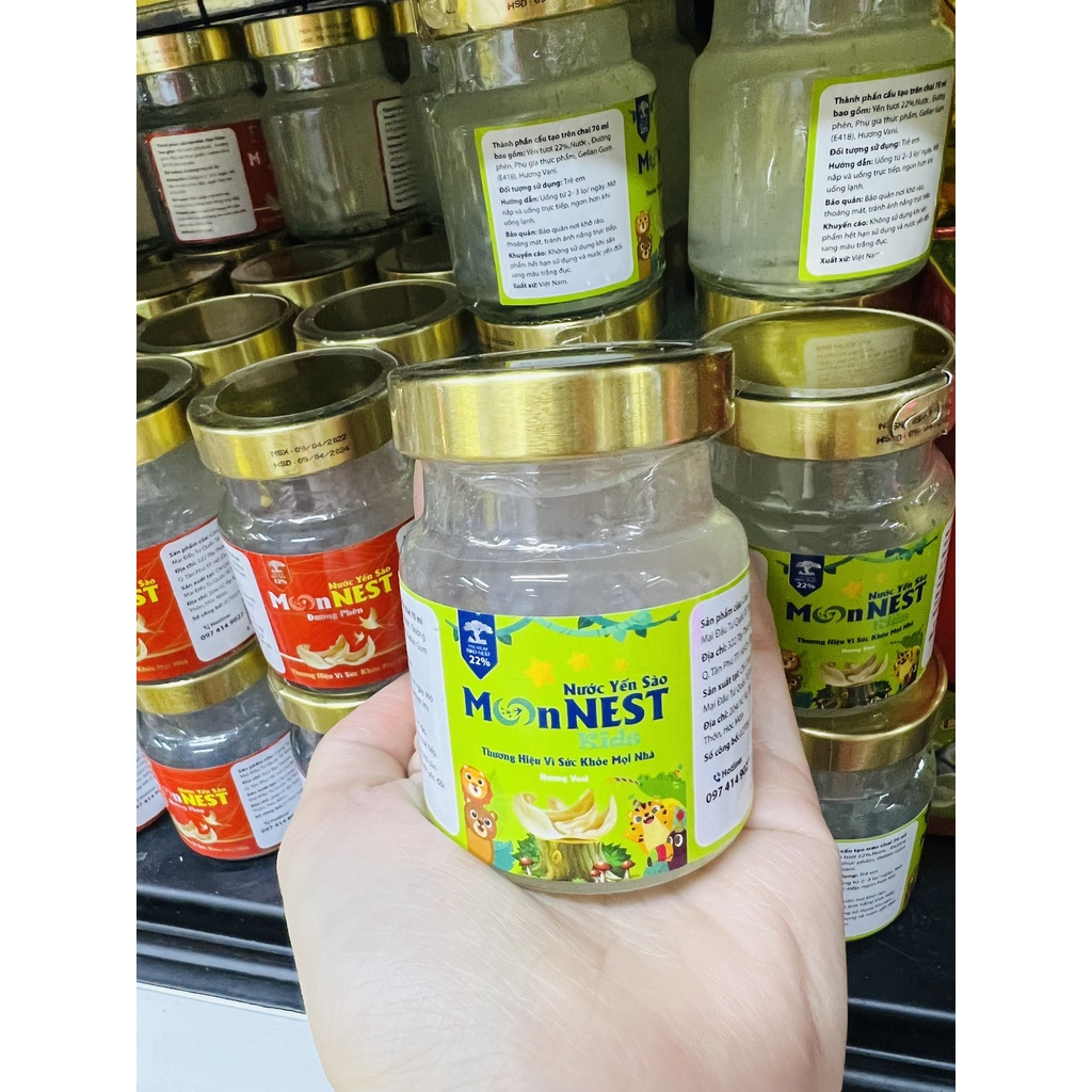 (Combo 10 hủ)Yến Hoàng-Kidstar hủ 20%-MonNest 22% 25%- Sunnest 16% 20% - Vương 22% -Kingnest -Sallanest-Rottnest 20% 30%