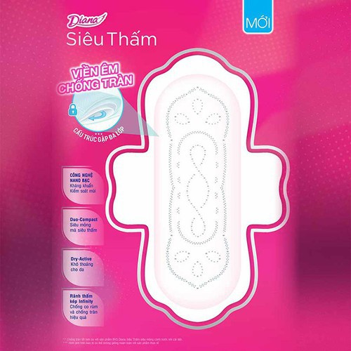TẶNG ĐÊM COOL-COMBO 6 GÓI DIANA SIÊU THẤM SIÊU MỎNG CÁNH 23CM (GÓI 8 MIẾNG)