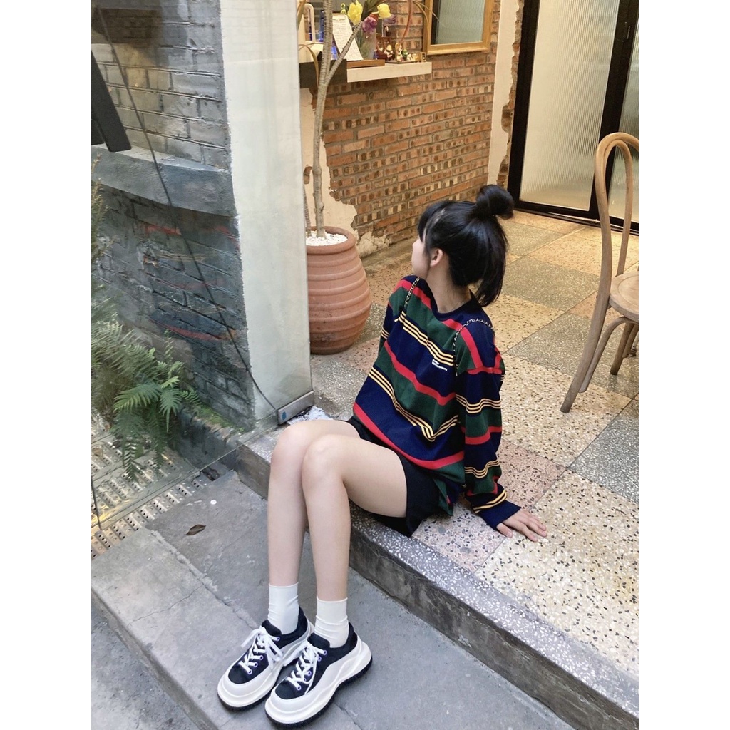 Giày Thể Thao Đế Dày Mũi To Mới Dễ Phối Đồ Cho Nữ