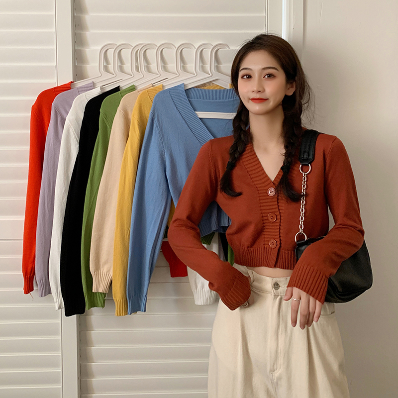 Áo Khoác Len Cổ Chữ V Phong Cách Hàn Quốc 3d | BigBuy360 - bigbuy360.vn