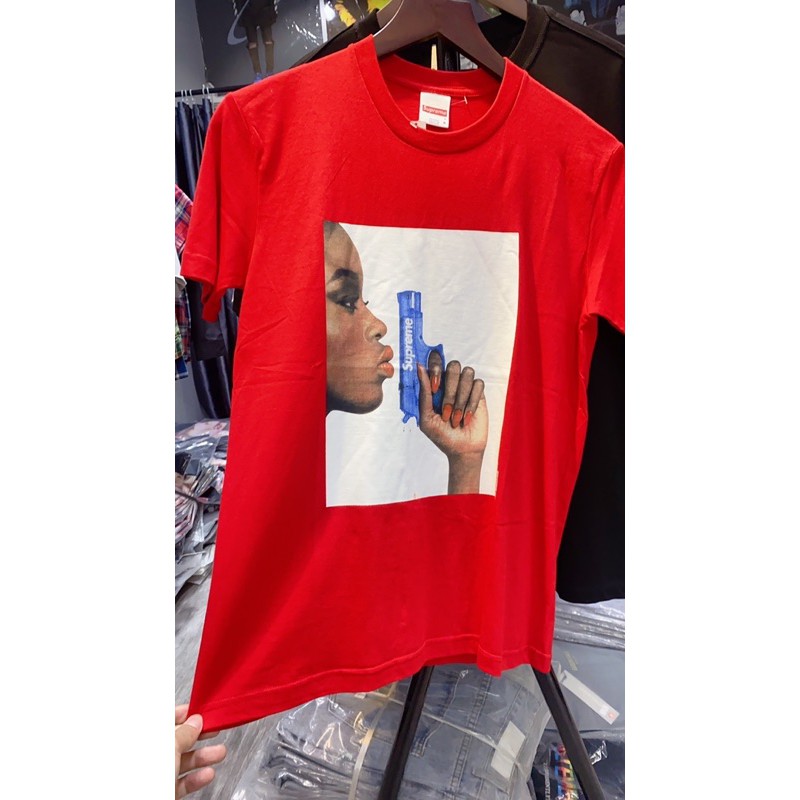 ⚡️[XẢ HÀNG] - Áo tee Supreme SS21 Water Pistol Tee T-shirt Red cao cấp full tag túi, áo thun supreme