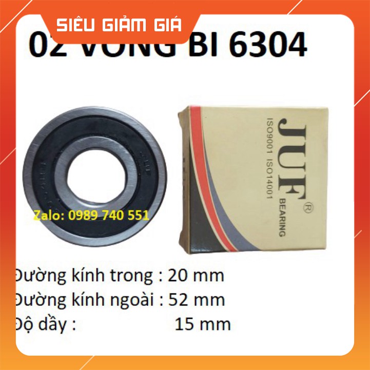 02 vòng bi 6304 JUF