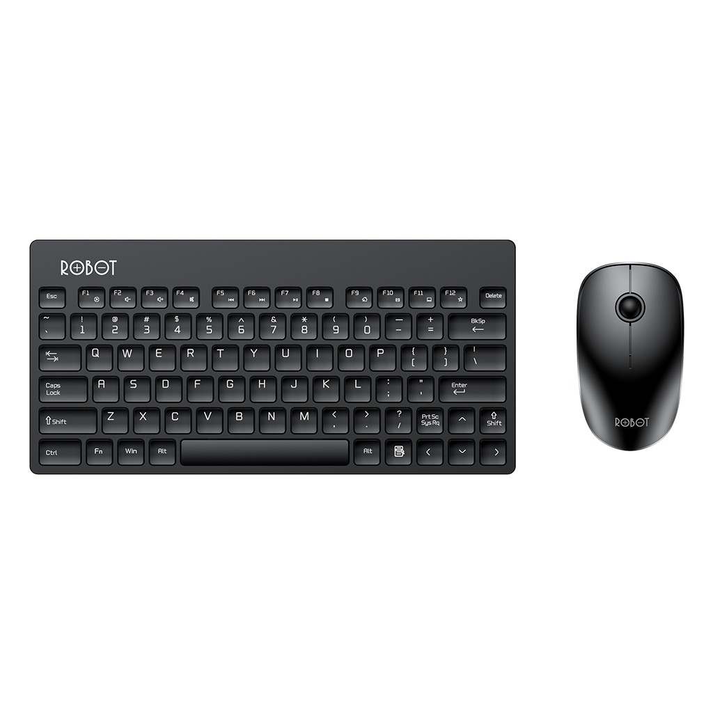 Bộ Bàn Phím Không Dây &amp; Chuột Không Dây ROBOT KM3000 Tĩnh Âm Không Gây  Tiếng Ồn - Kiểu Dáng Nhỏ Gọn Thuận Tiện Mang Đi | Shopee Việt Nam