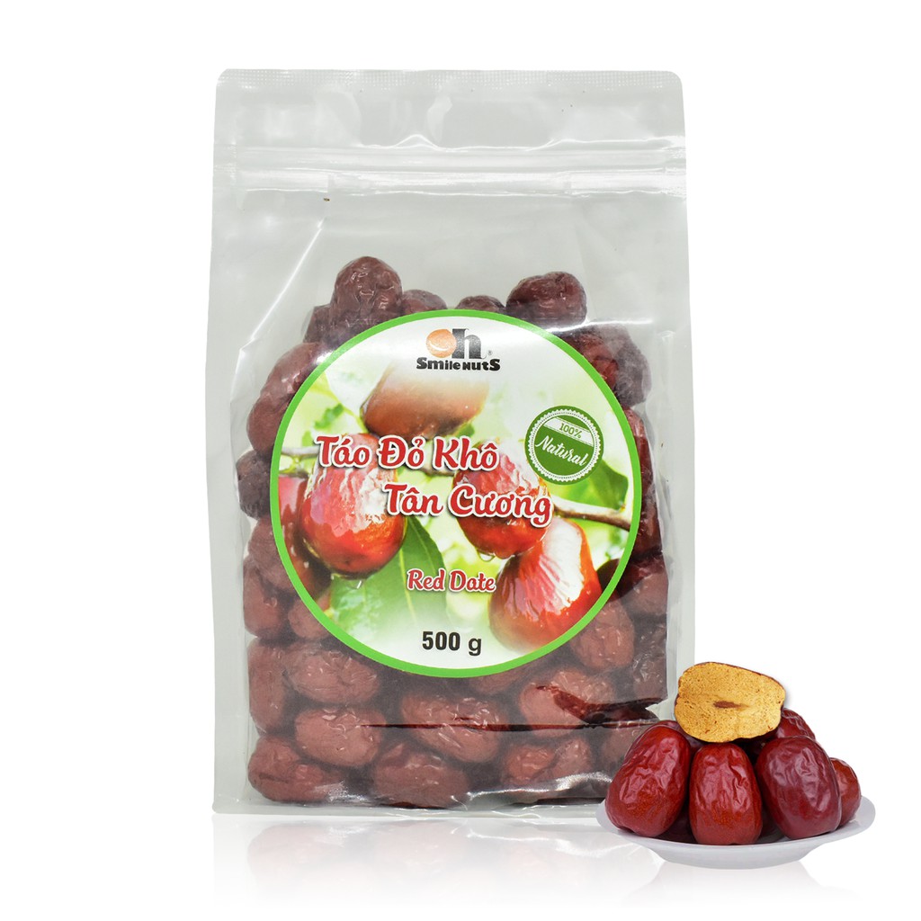 Táo Đỏ Khô Tân Cương Smile Nuts Túi 500g