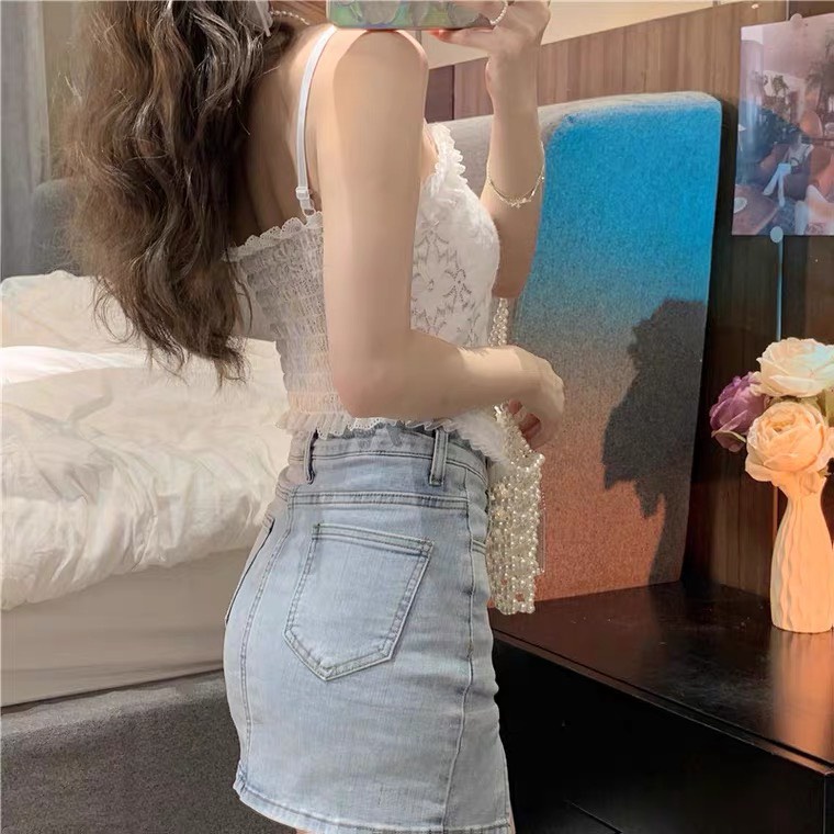 Áo 2 dây ren cúc ngực có đệm mút không gọng cao cấp, Áo bra ren Tím Bra nhún lưng sau quyến rũ M25