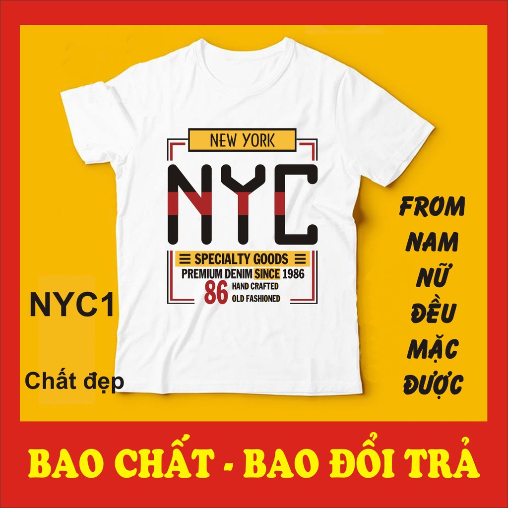 áo thun nam NYC 4, , hot trend . bao chất bao đổi trả người yêu cũ