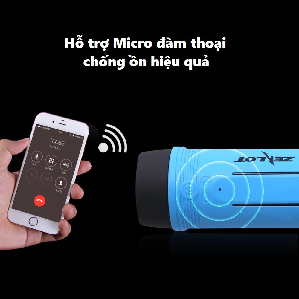 Loa Bluetooth Zealot S1 kiêm đèn pin chiếu sáng phù hợp lắp đặt cho xe đạp