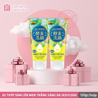 Combo 02 tuýp Sữa Rữa Mặt Enzym trắng da Sexylook 120g