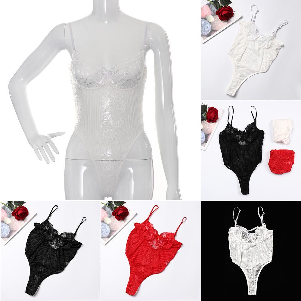 UPSTOPVN Toàn Bộ Bộ Đồ Lót Liền Thân Cổ Chữ V Phối Ren Quyến Rũ Dành Cho Nữ