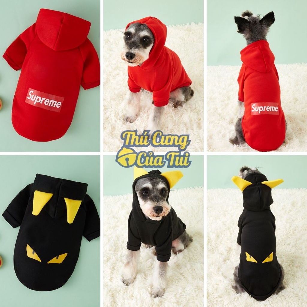Quần Áo Cho Thú Cưng Chó Mèo Dạng Thun Hoodie - Thú Cưng Của Tui