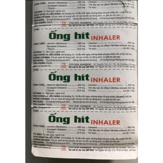 Ống hít thông mũi Inhailer