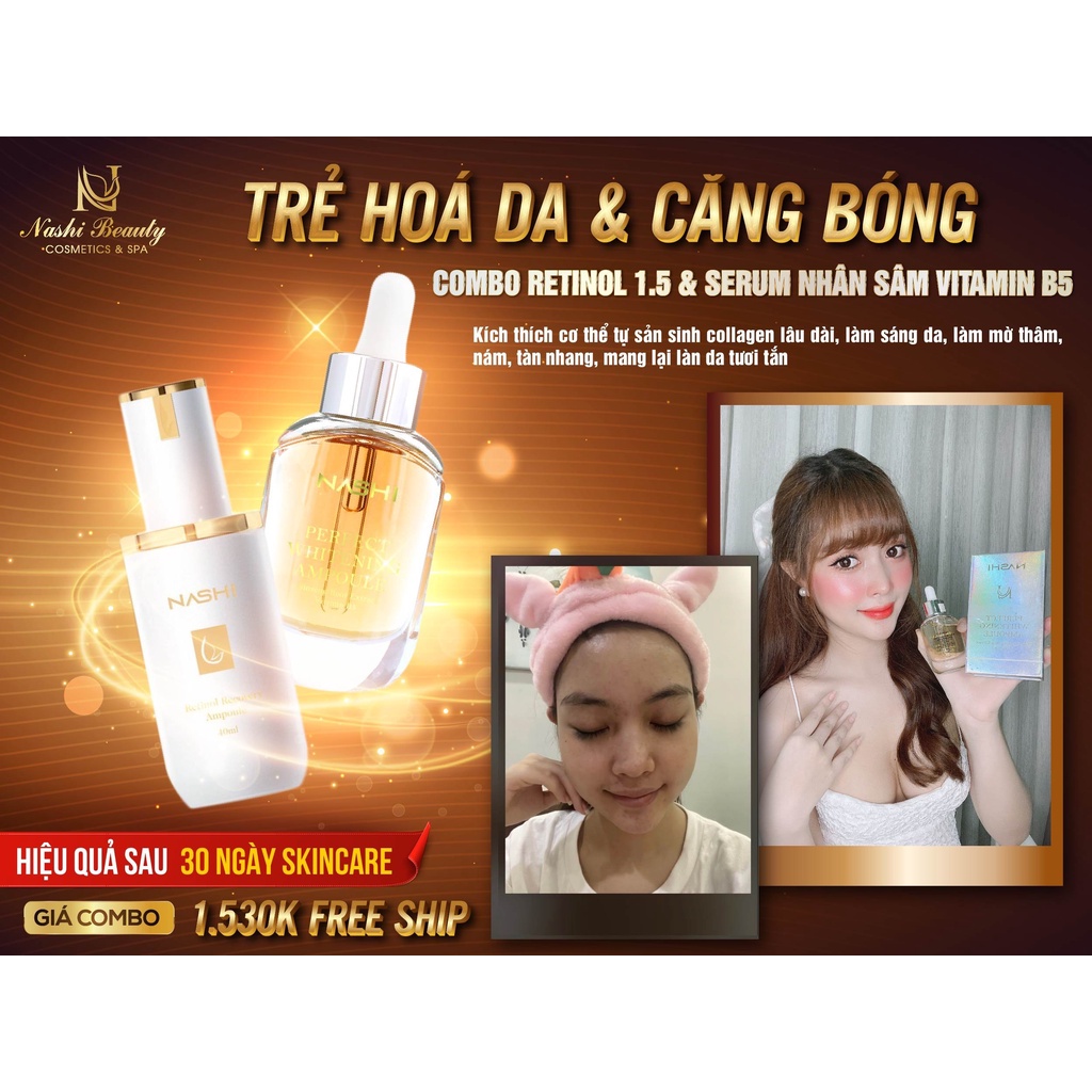 Kem Dưỡng RETINOL Trẻ Hoá Da Giảm Nếp Nhăn Ngăn Mụn Se Khít Lỗ Chân Lông