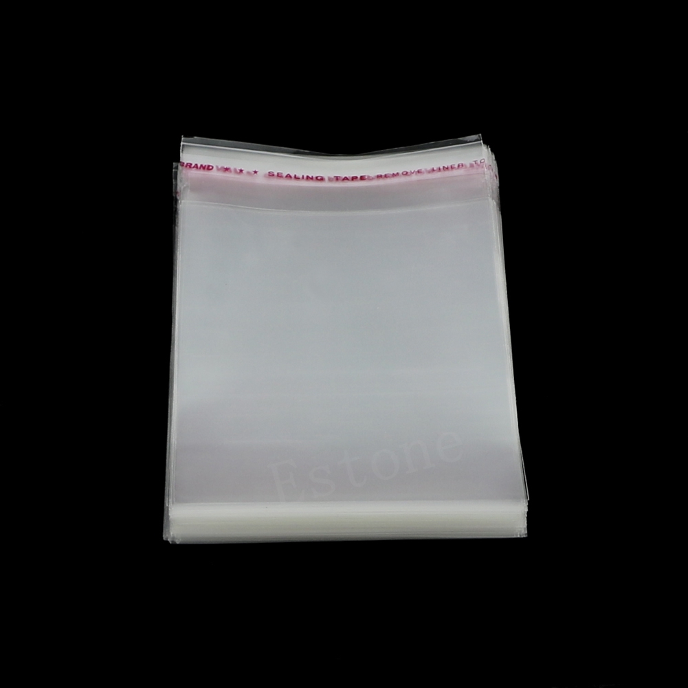 Bộ 100 túi nhựa miệng dán kín trong suốt kích thước 8x12cm 3.1"x4.7" dùng để đựng trang sức DIY