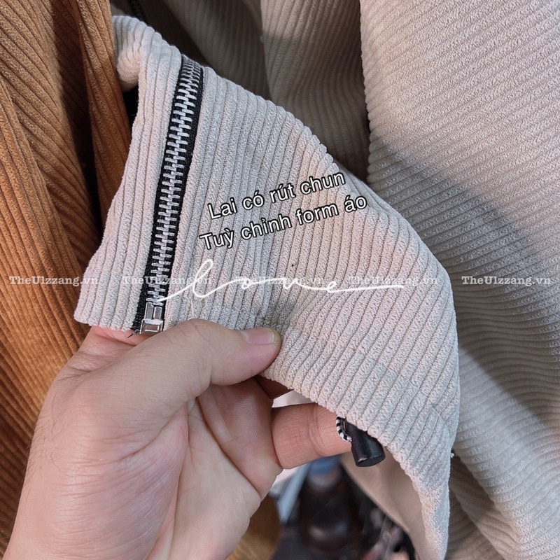 Áo Khoác Nữ Quảng Châu Form Rộng Dơi Tay Phồng Nhung Tâm Cao Cấp TRƠN KHÓA KHOEN TRÒN - NT1031